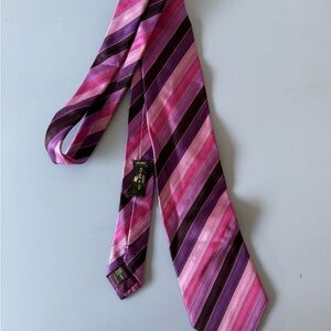 Etro Vibrant Pink and Purple Tie